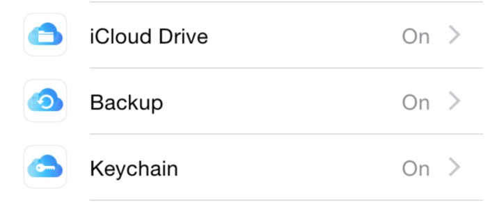 iOS 8 beta 5 icloud icon