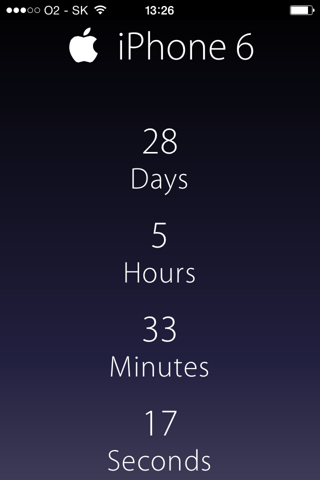 iPhone 6 countdown
