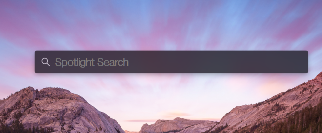 OS X Yosemite Dark Mode Spotlight