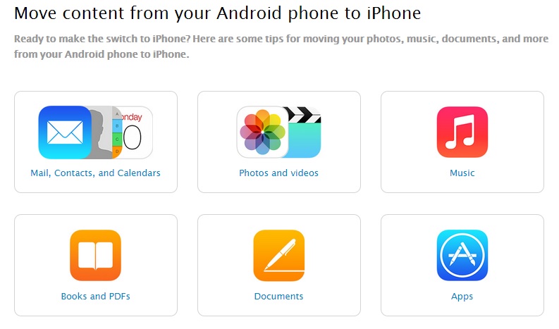 Switch from Android to iPhone