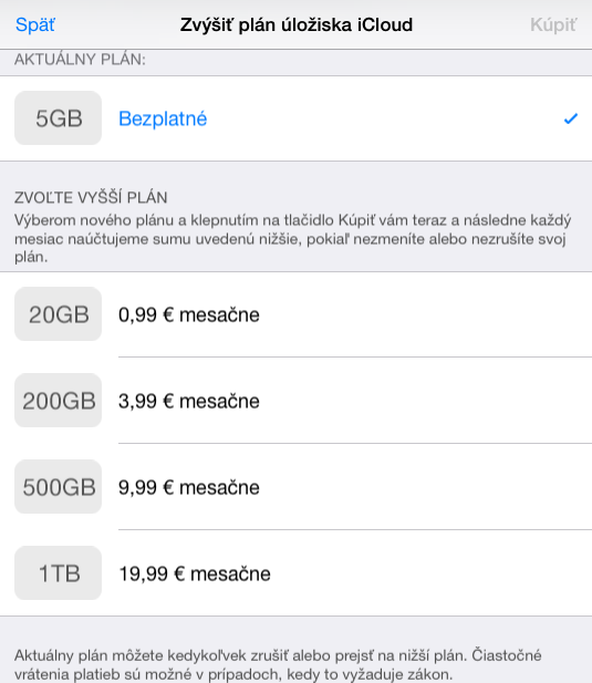 iCloud ceny 2014