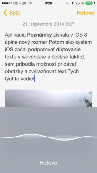 iOS 8 Poznámky