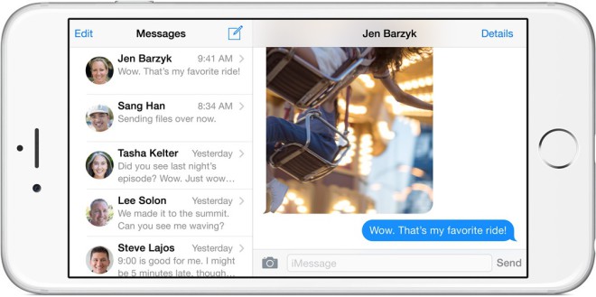 iPhone 6 Plus Messages