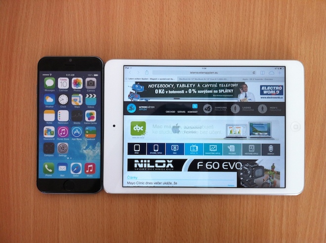 iPhone 6 and iPad mini iPhone 6 and iPad mini