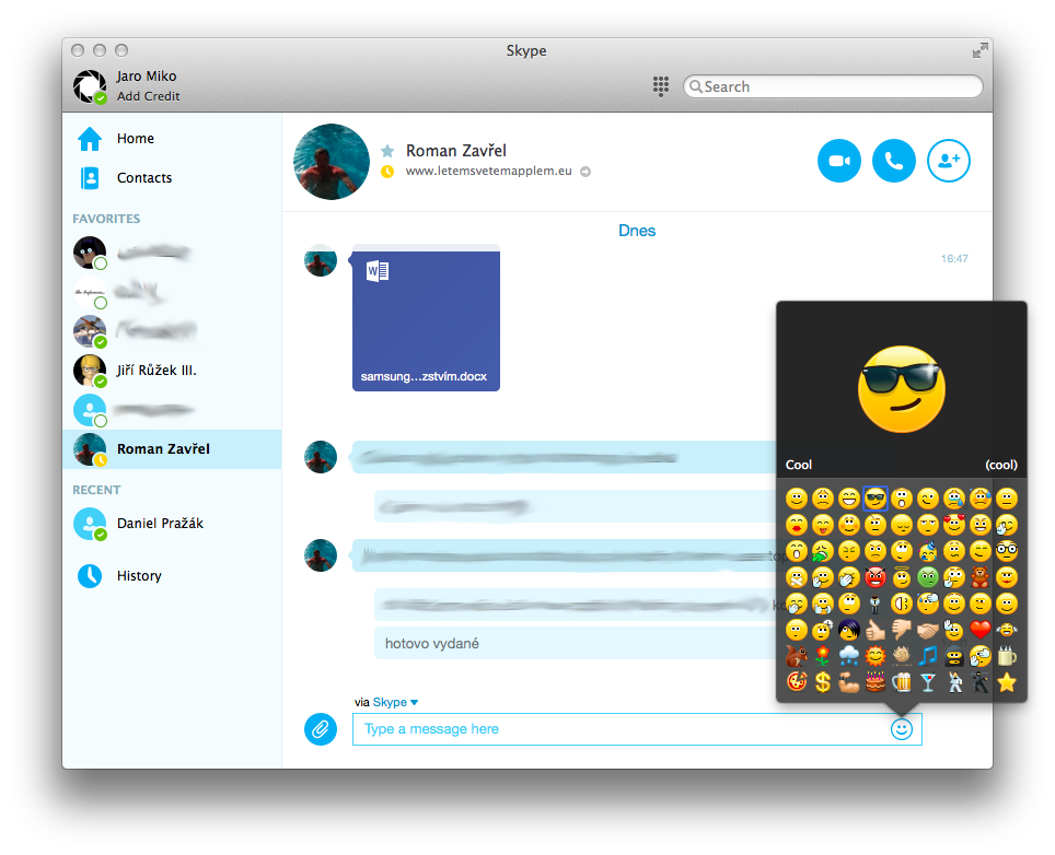 Skype 7.0 smajl
