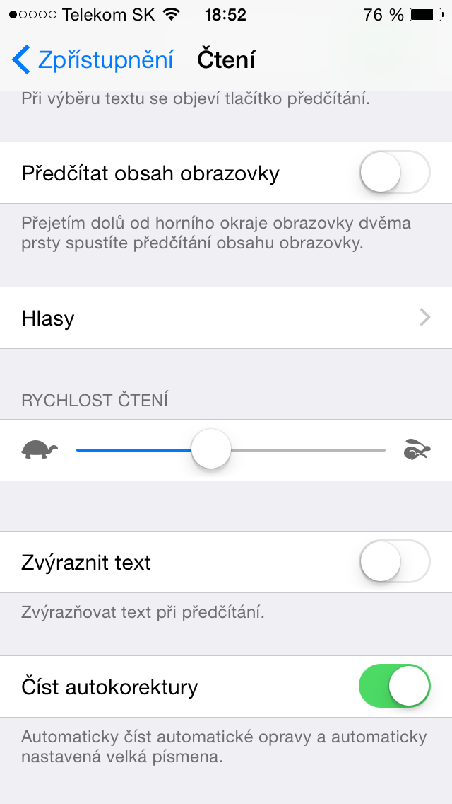iOS 8 cteni