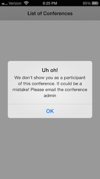 Conference - error