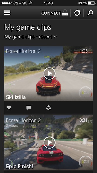 Xbox One SmartGlass Clips