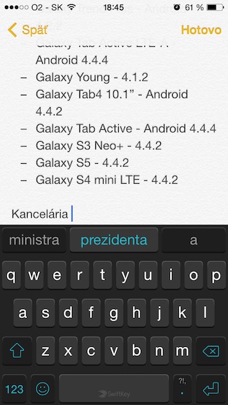 SwiftKey slovencina