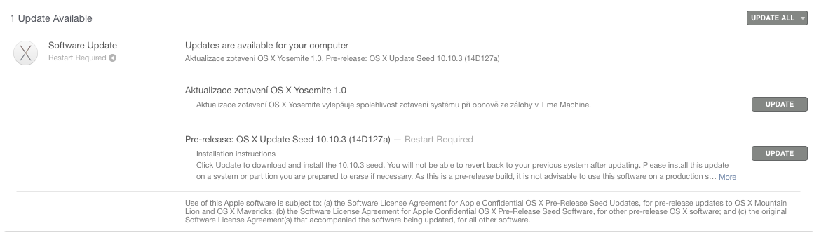 OS X Yosemite 10.10.3 beta