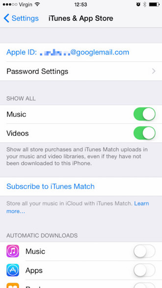 iOS 8.3 Password Settings