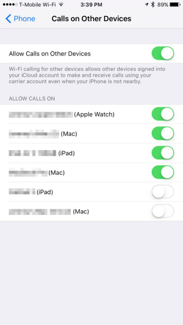 iOS 9 Call Forwarding