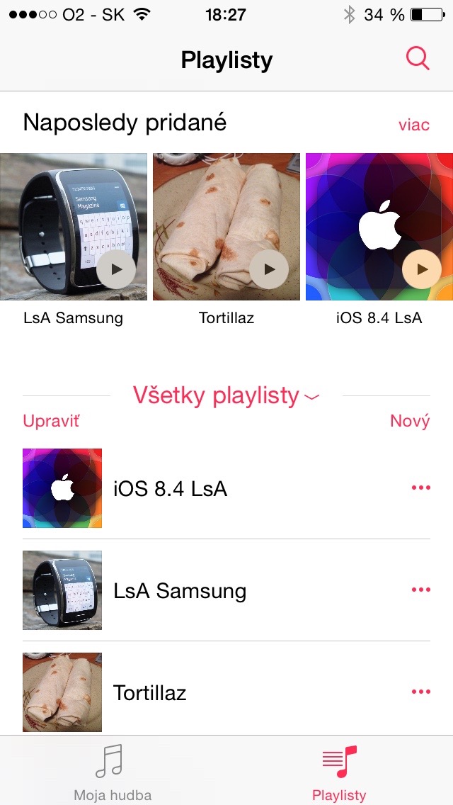 iOS 8.4 hudba