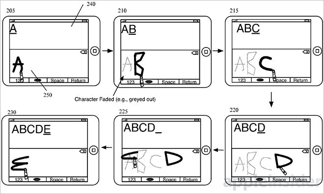 Apple handwriting patent