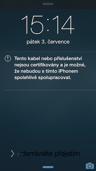necertifikované příslušenství iOS 8.4