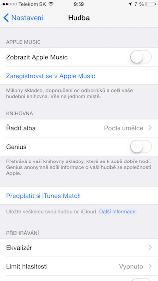 Apple music off