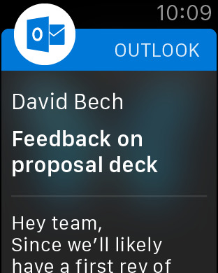 Outlook Apple Watch