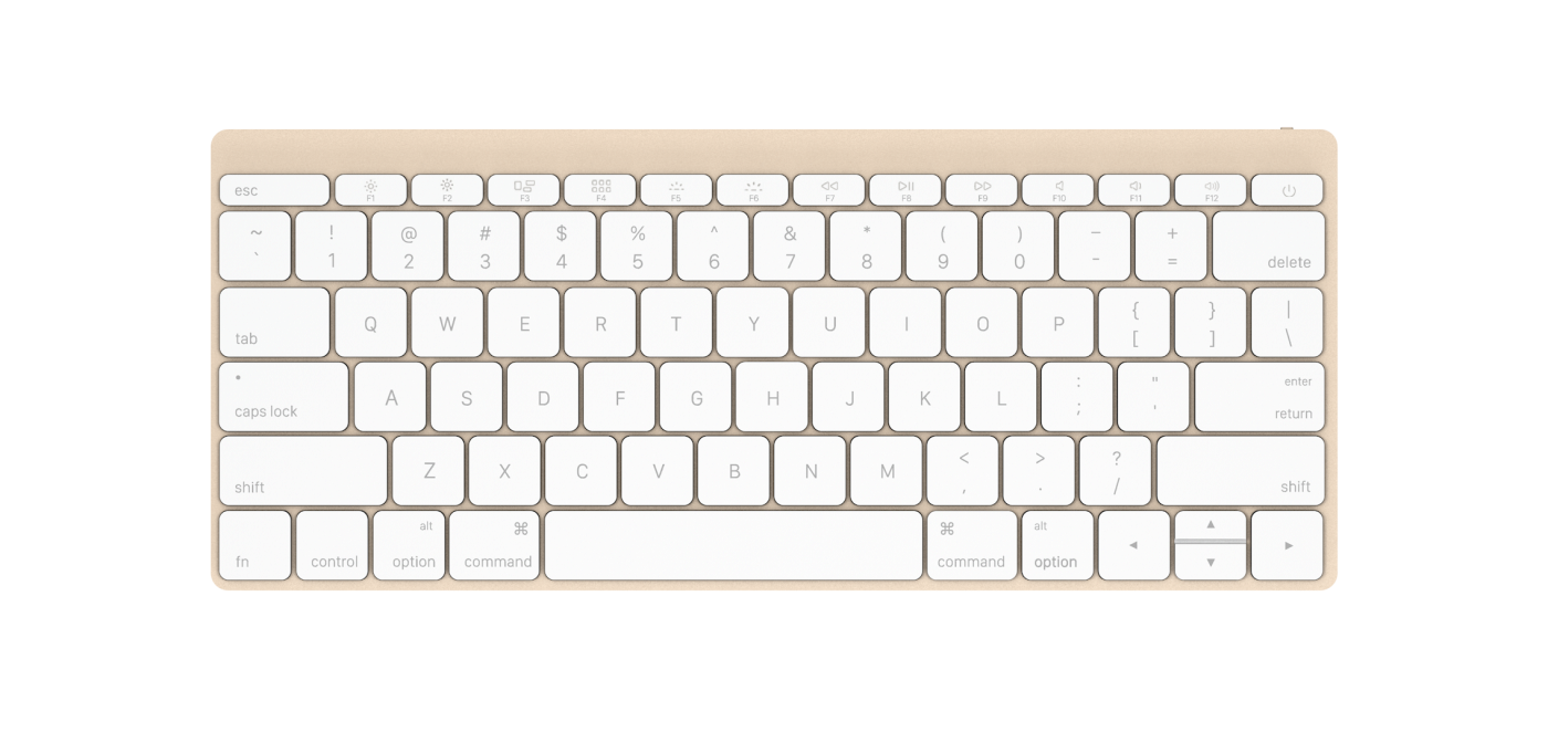 Apple Wireless Keyboard 2015 Gold White