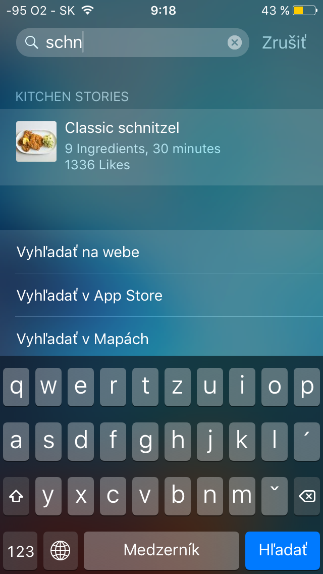 Kitchen Stories iOS 9 spotlight