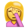 Facepalm emoji emotikon icon