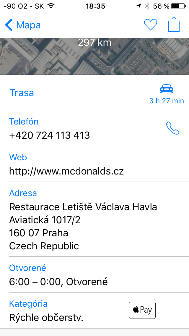 McDonalds CZ Apple Pay