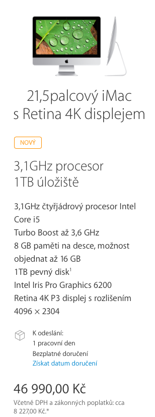 iMac 4K cena