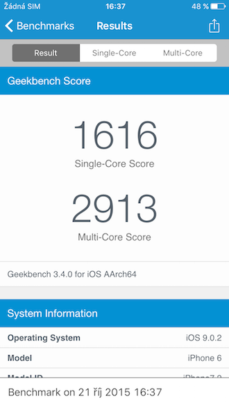 iPhone 6 benchmark