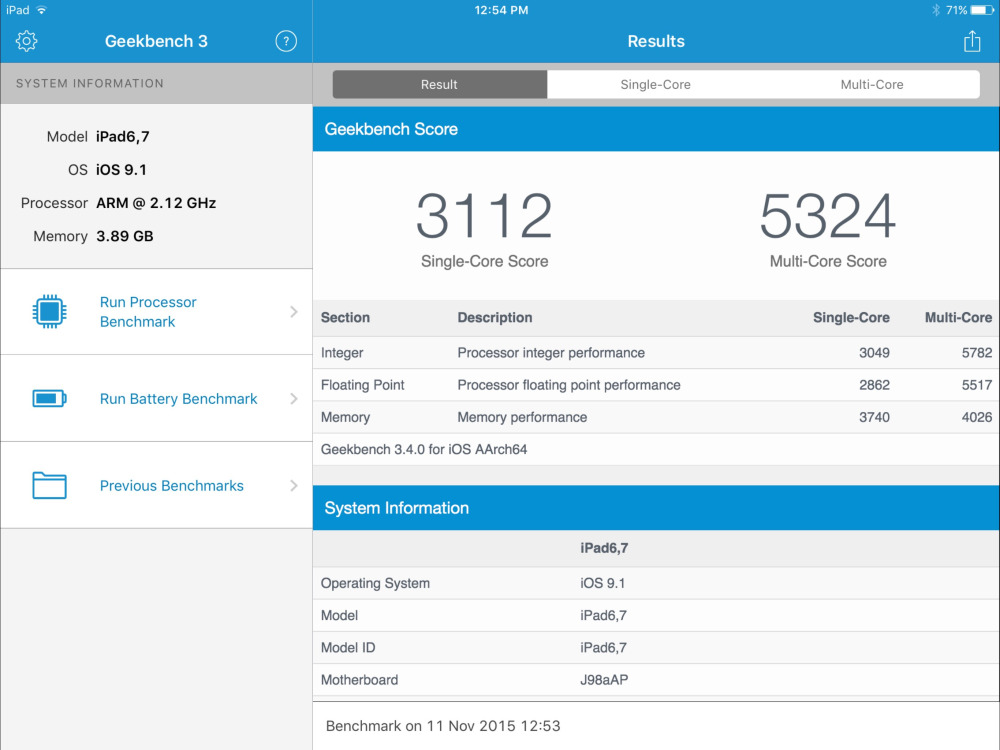 iPad Pro Benchmark