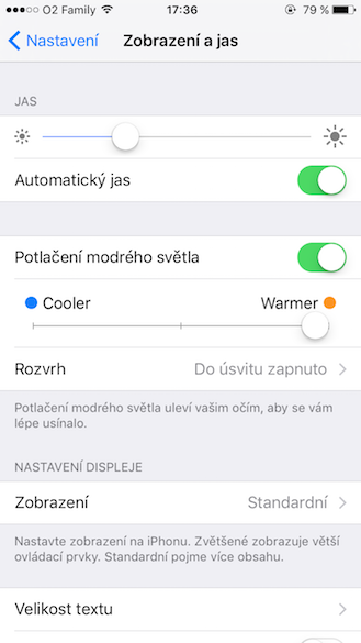 Night shift noční režim 2