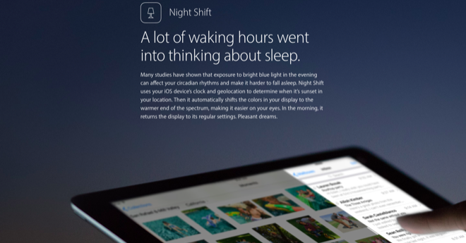 Night shift noční režim FB