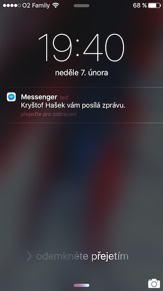 Jak skrýt text zpráv z Messengeru 2