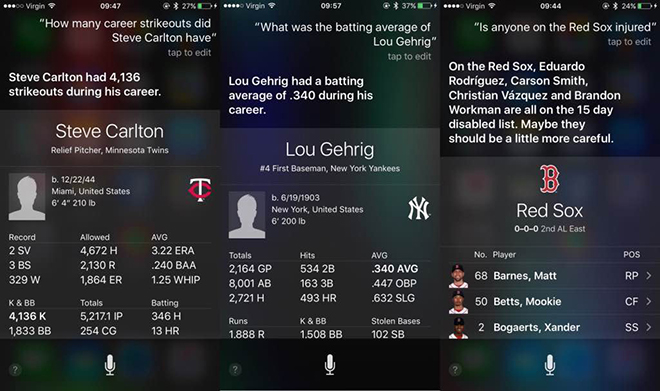 Siri baseball