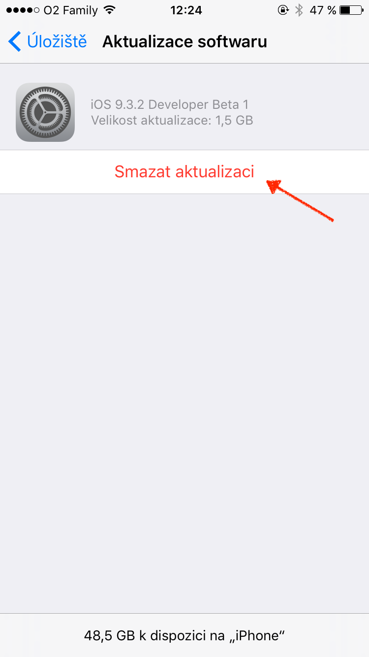 jak smazat aktualizaci 1