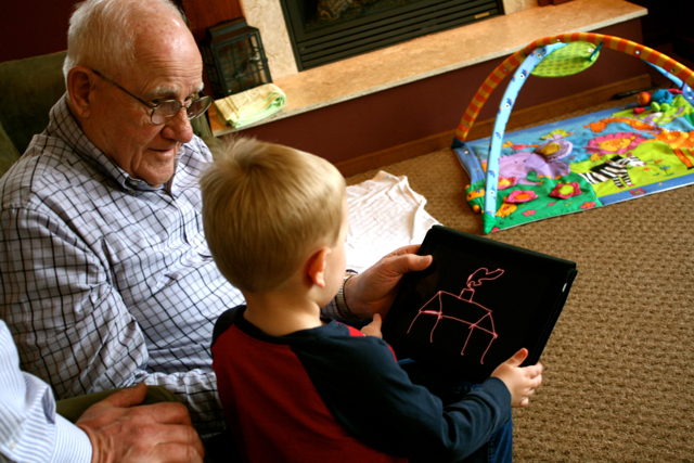 iPad grandpa