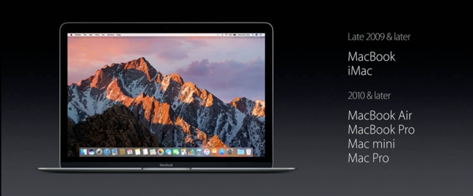 macOS 10.12 kompatibilita macOS 10