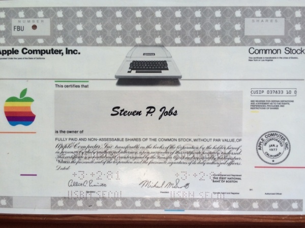 apple-stock-certificate