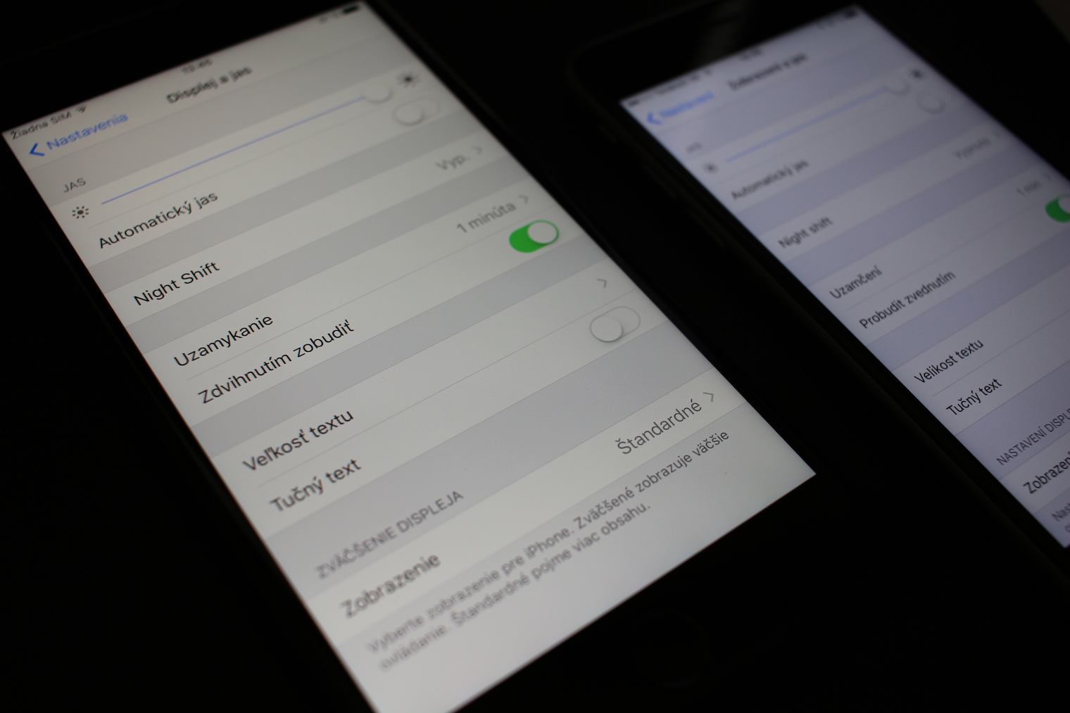 iphone display settings