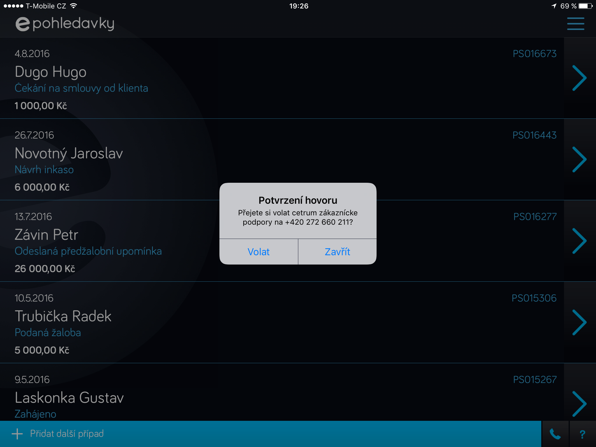 epohledavky call confirmation