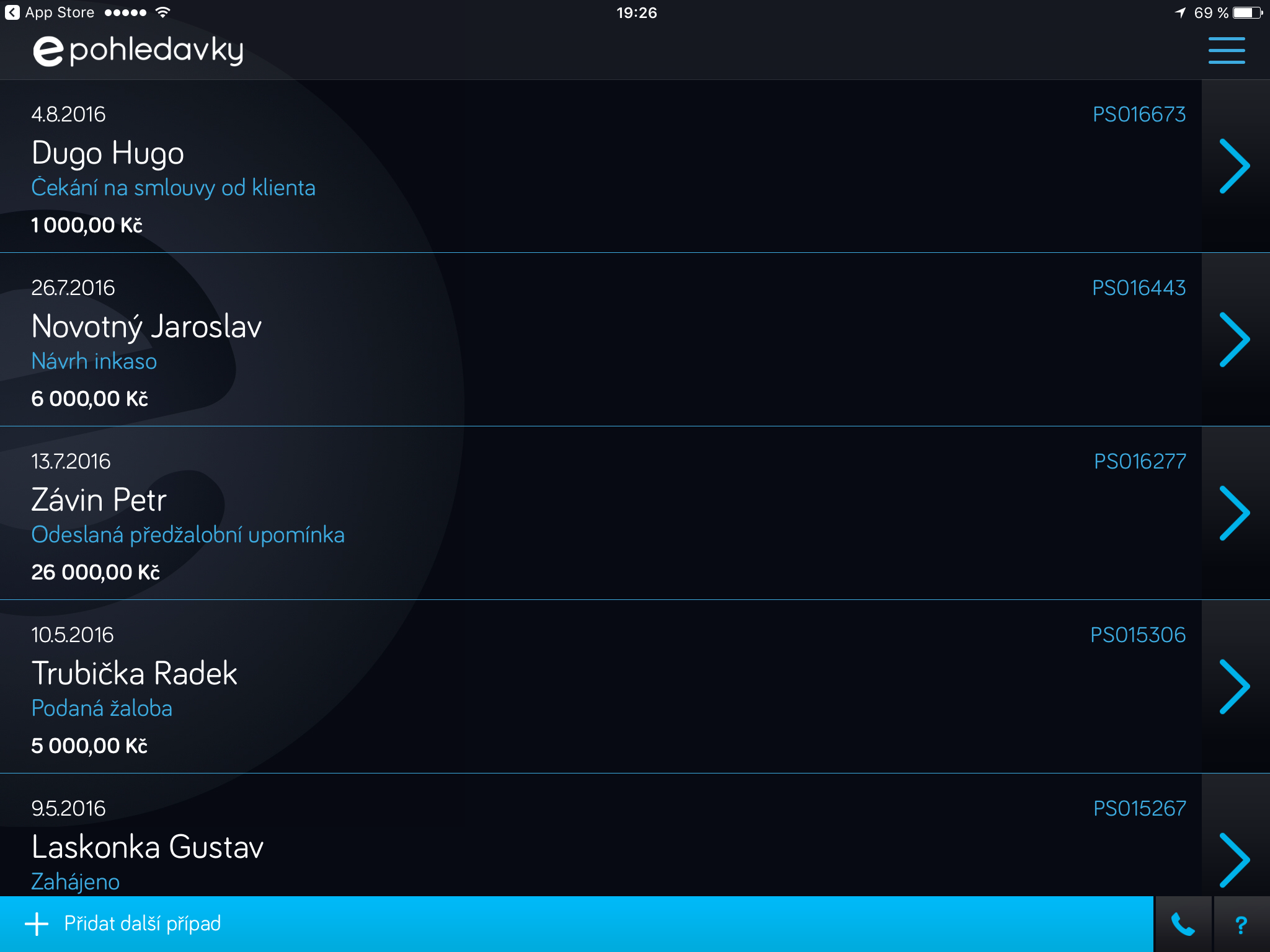 epohledavky client list