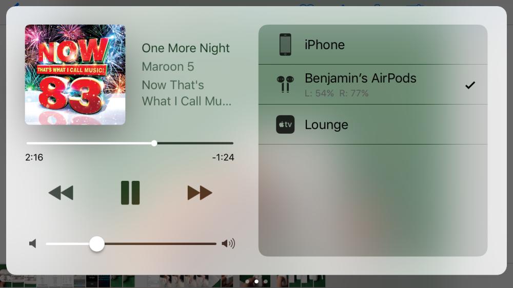 airpods music playback