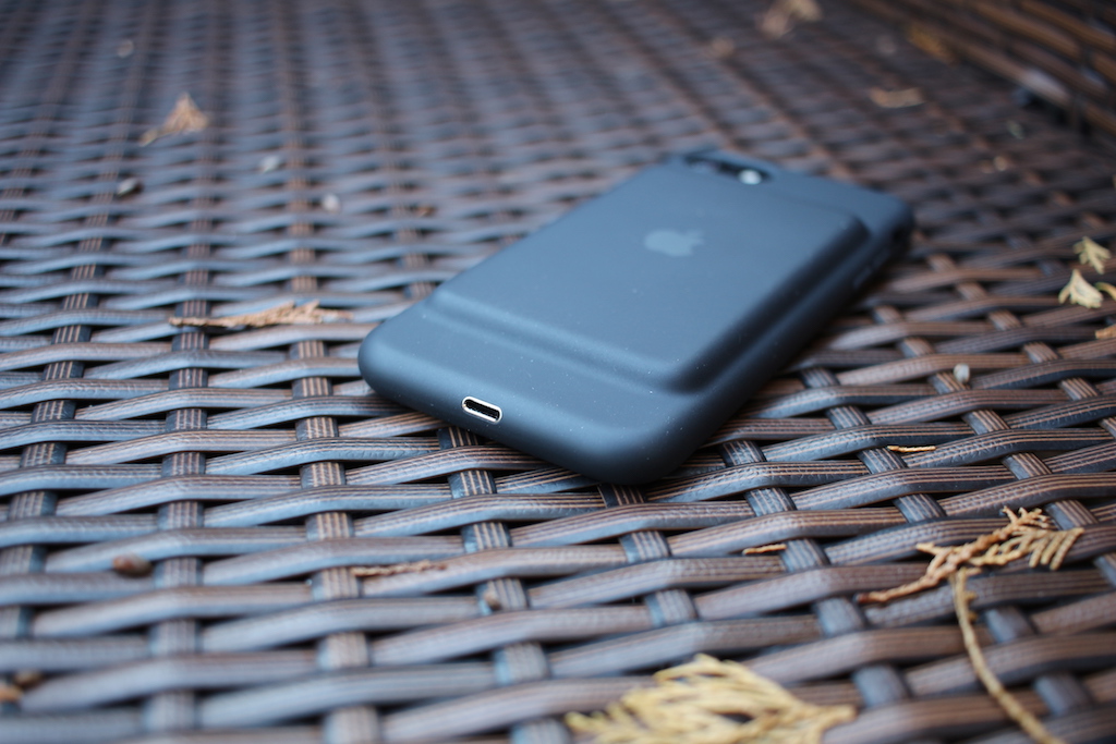 black phone case on wicker