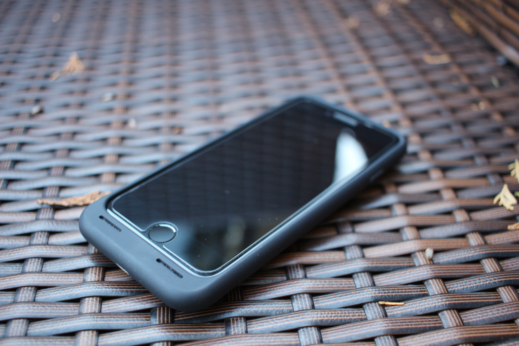 smartphone in black case