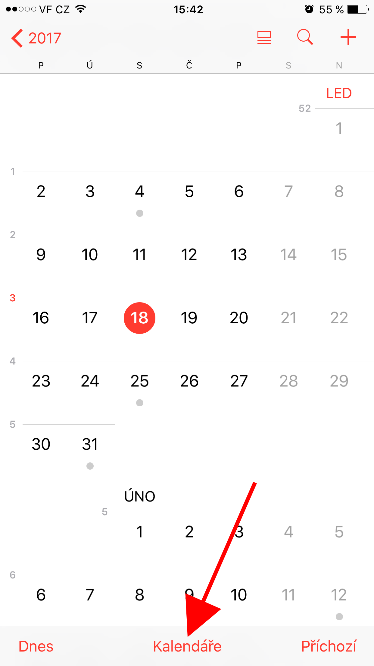 calendar view