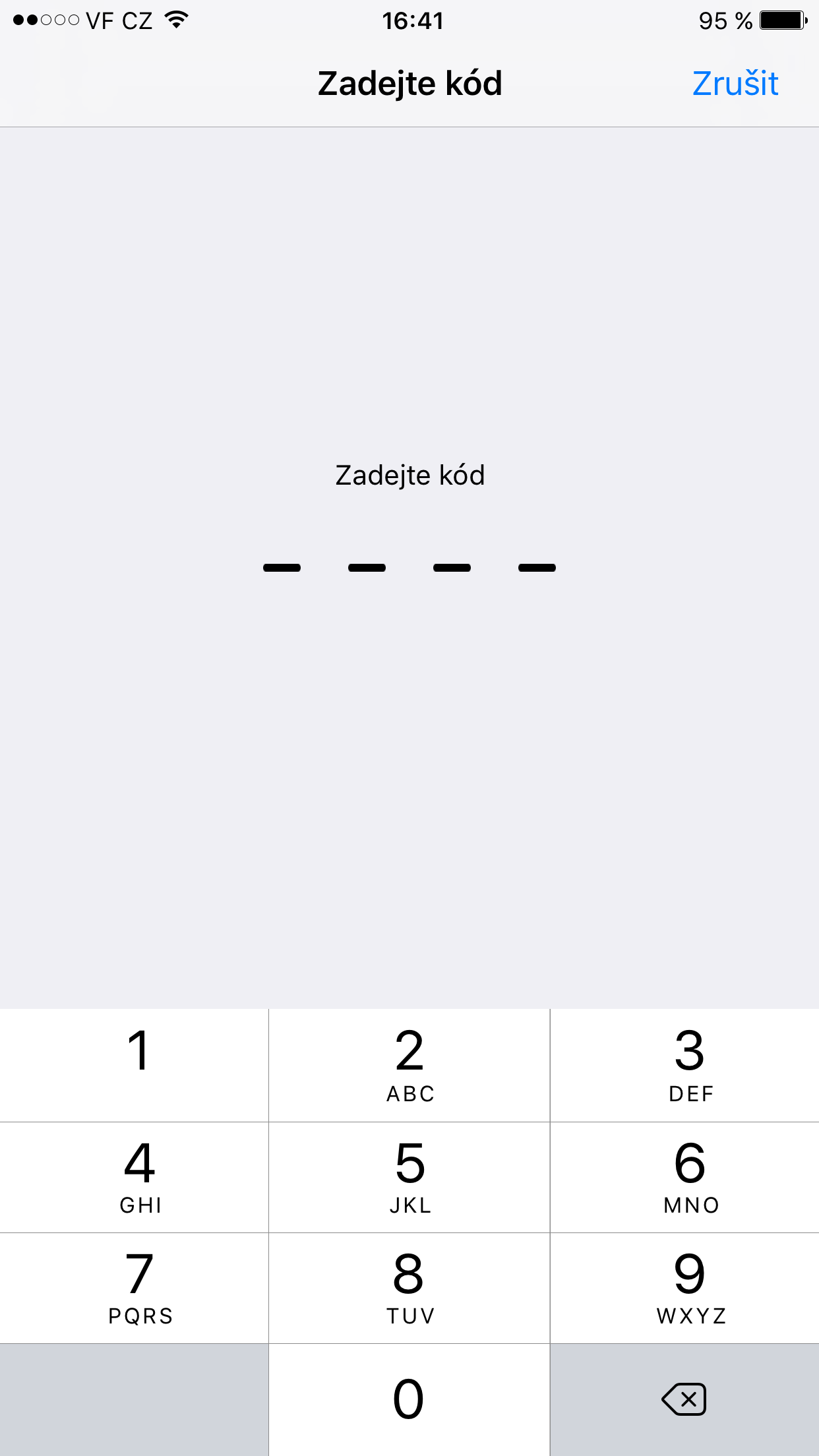 enter passcode screen