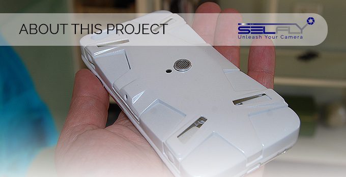 hand holding drone case