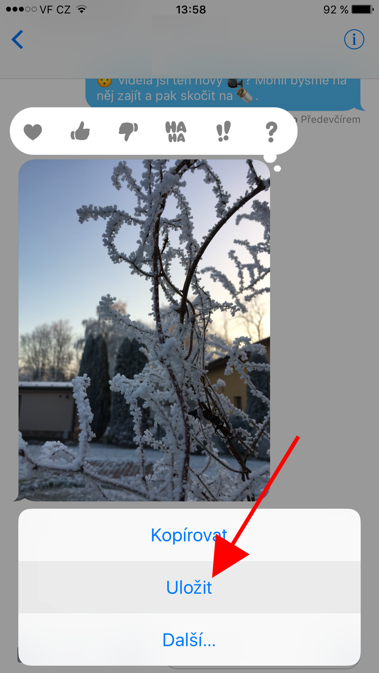 imessage photo save option