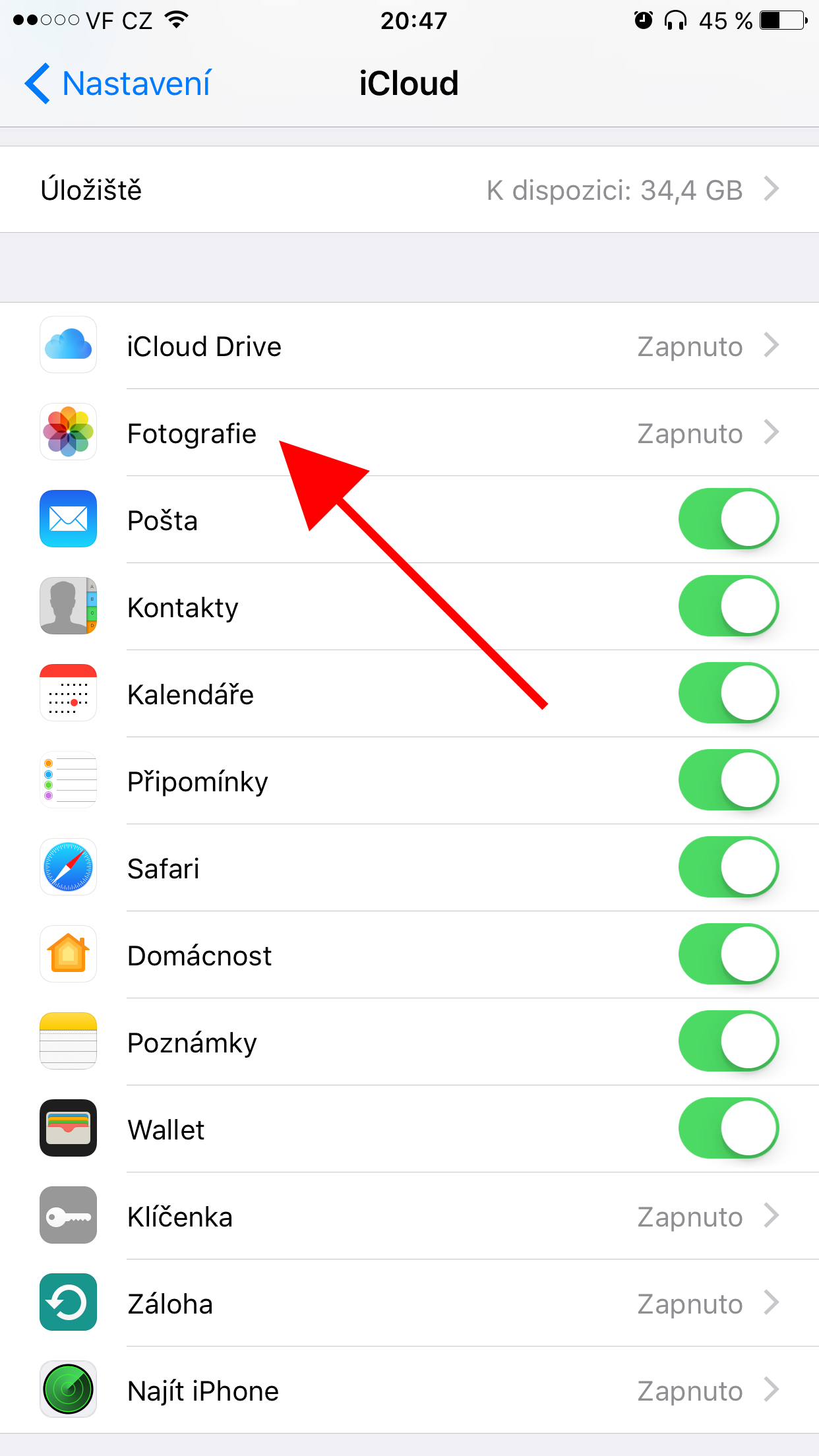 iphone icloud photos settings