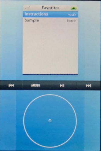 ipod main menu interface