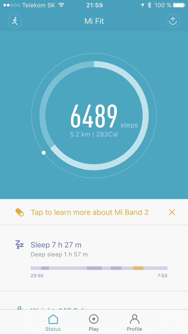 mi fit steps and sleep
