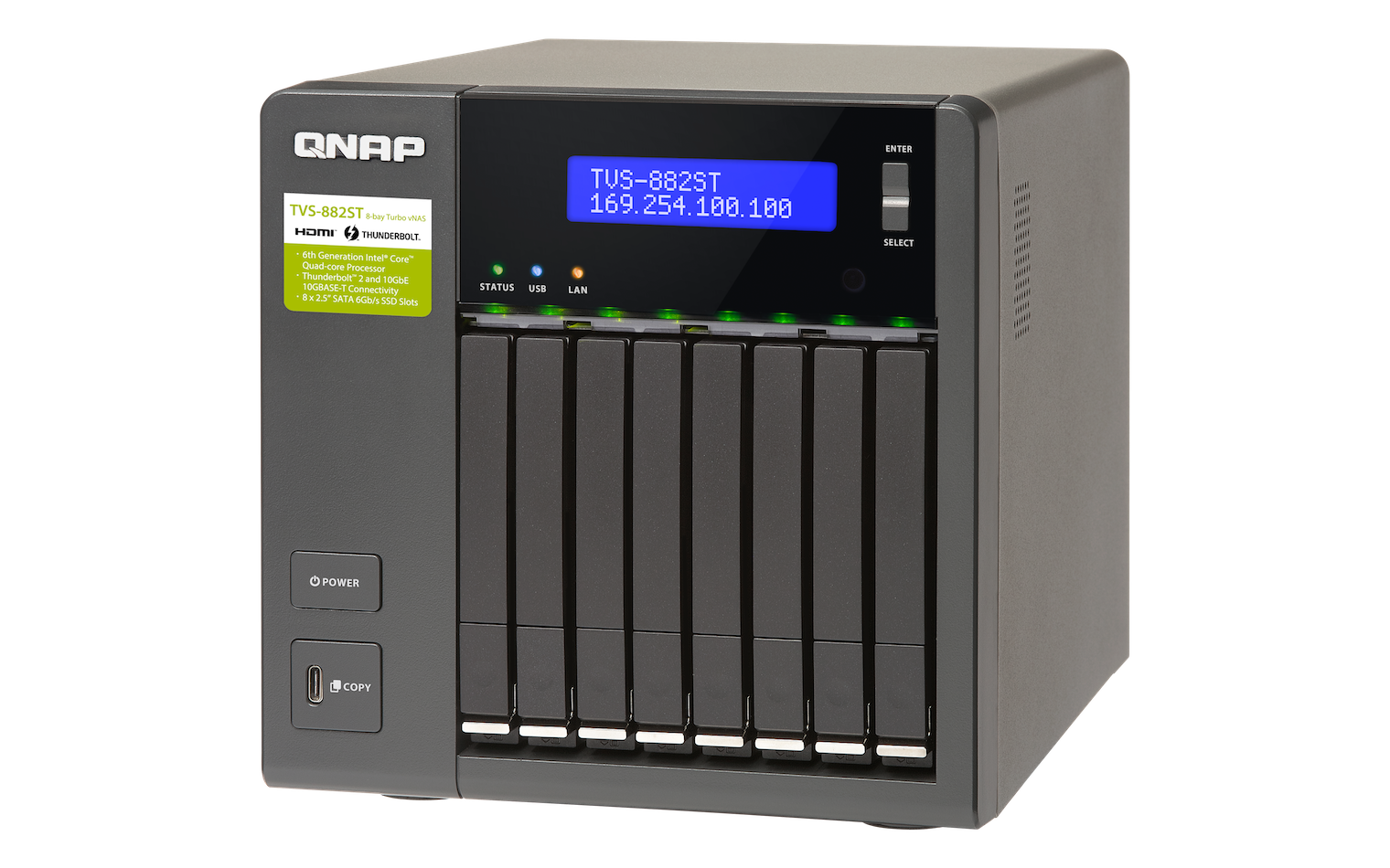 qnap nas front angle